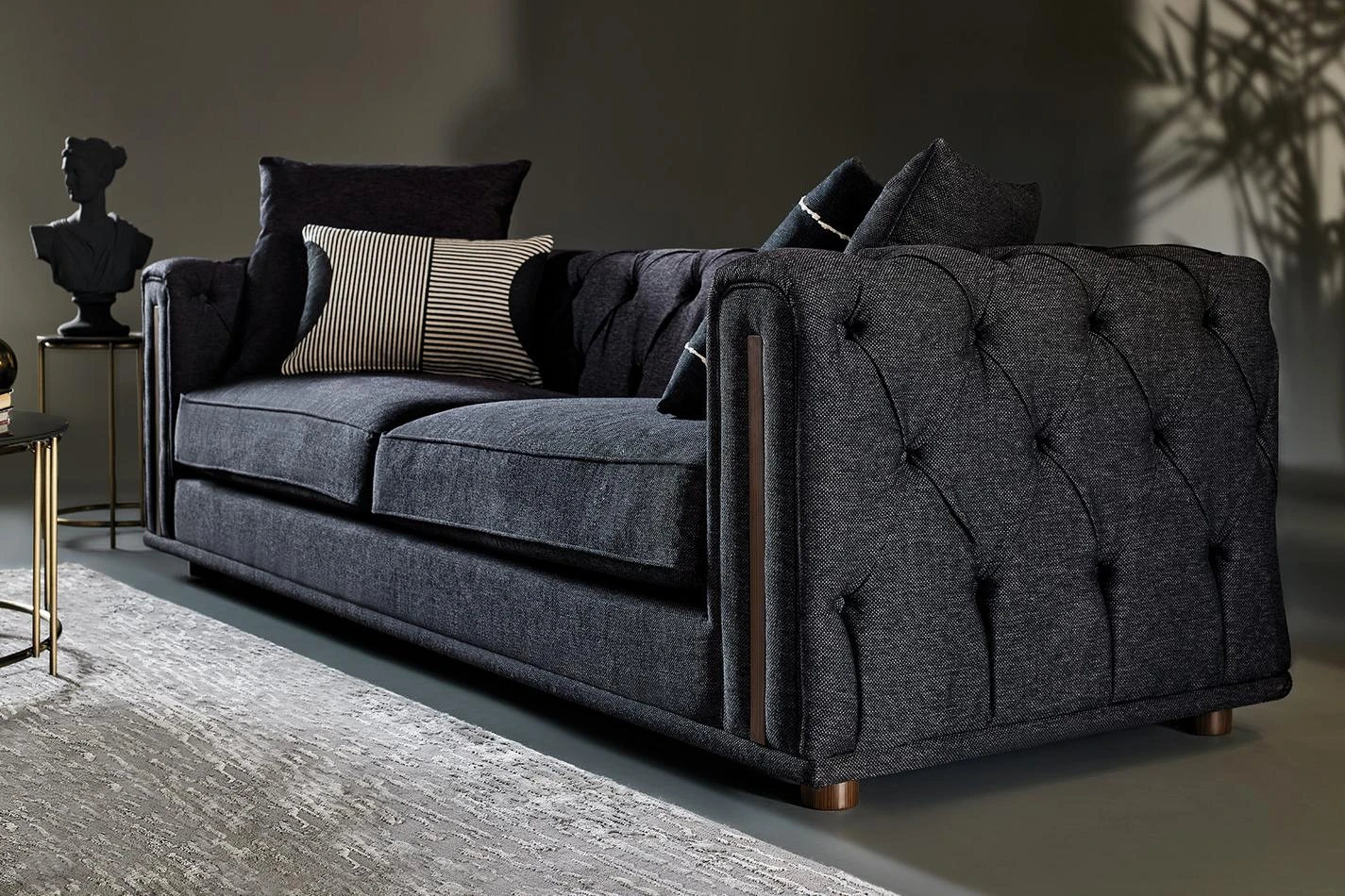 Sirona 3-Seater Sofa (Black)