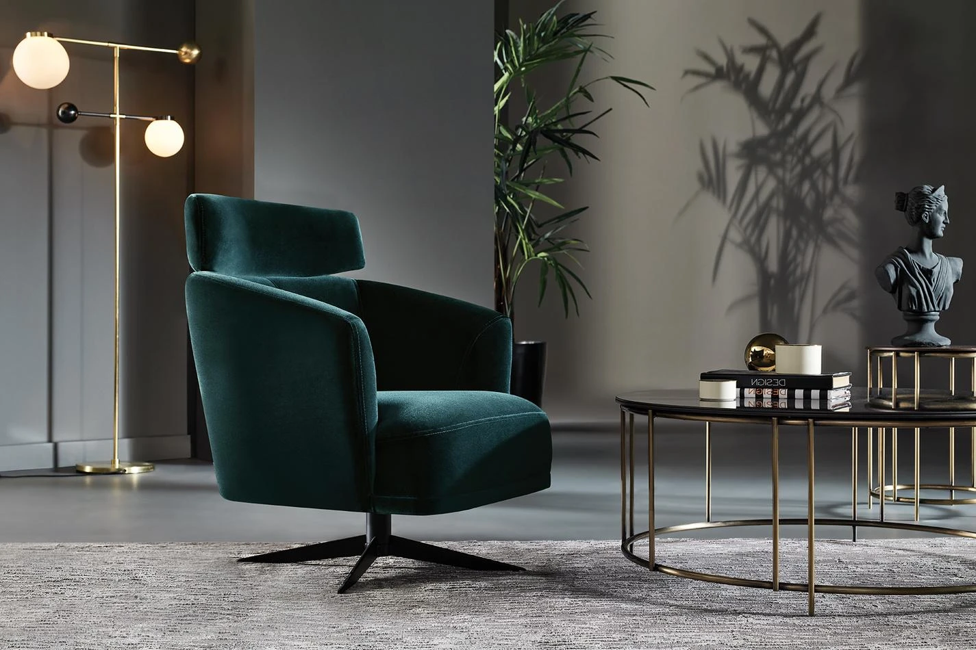 Sirona Armchair - Swivel Leg - Headed