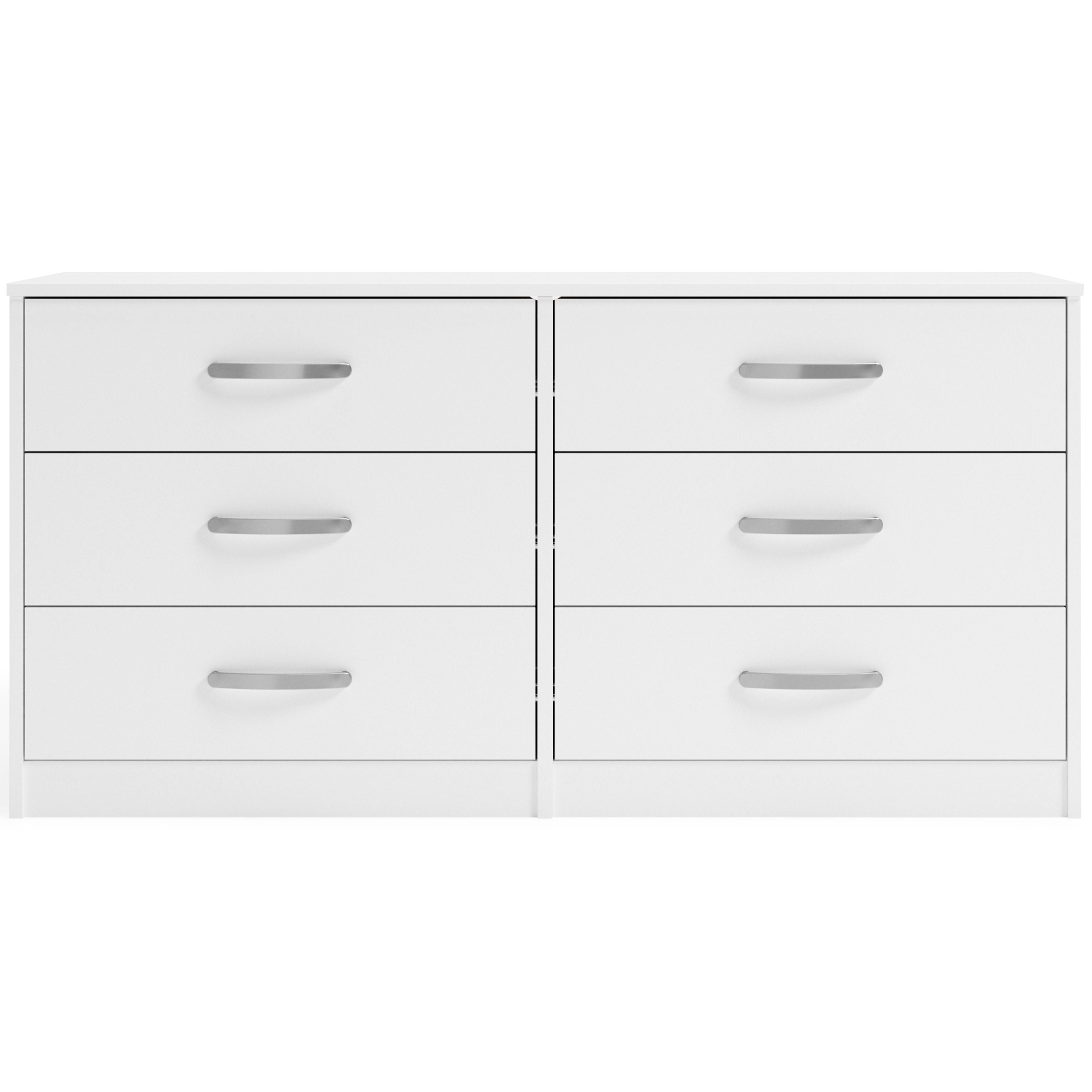 Flannia - White - Six Drawer Dresser - 29'' Height