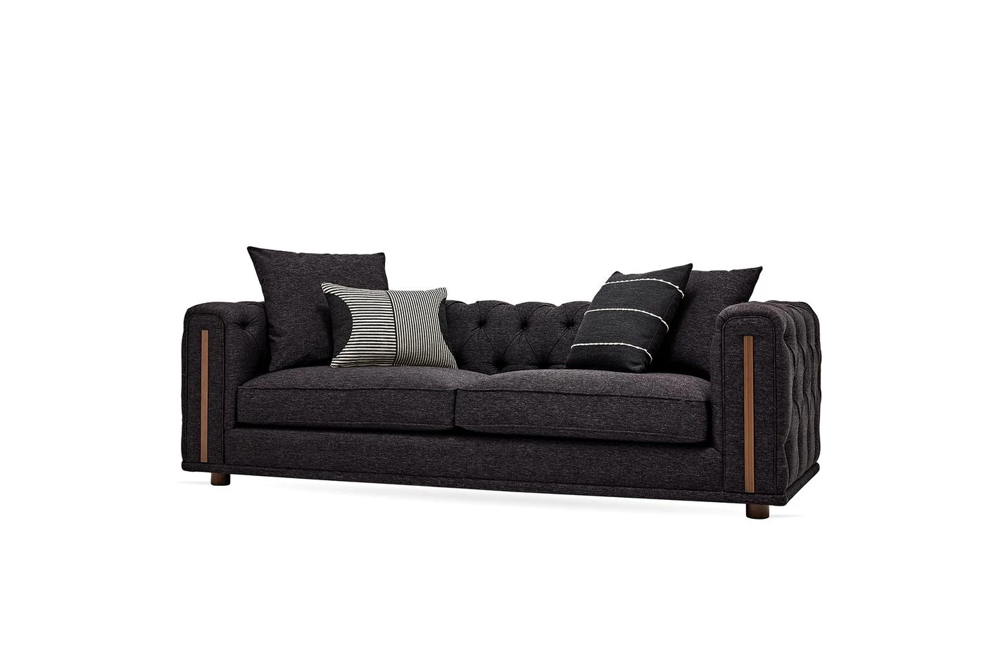 Sirona 3-Seater Sofa (Black)