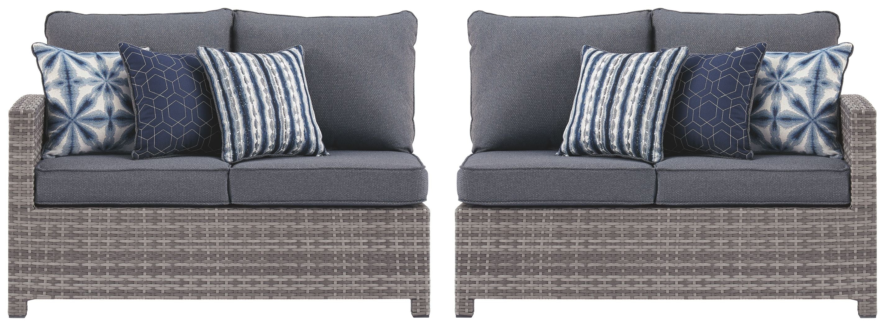 Salem - Gray - Raf / Laf Loveseat W/Cush (Set of 2)