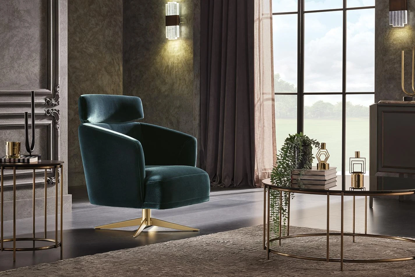 Sirona Armchair - Swivel Leg - Headed