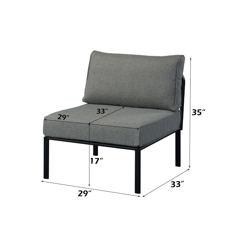 Rajni - Patio-Armless Chair - Antique White Finish