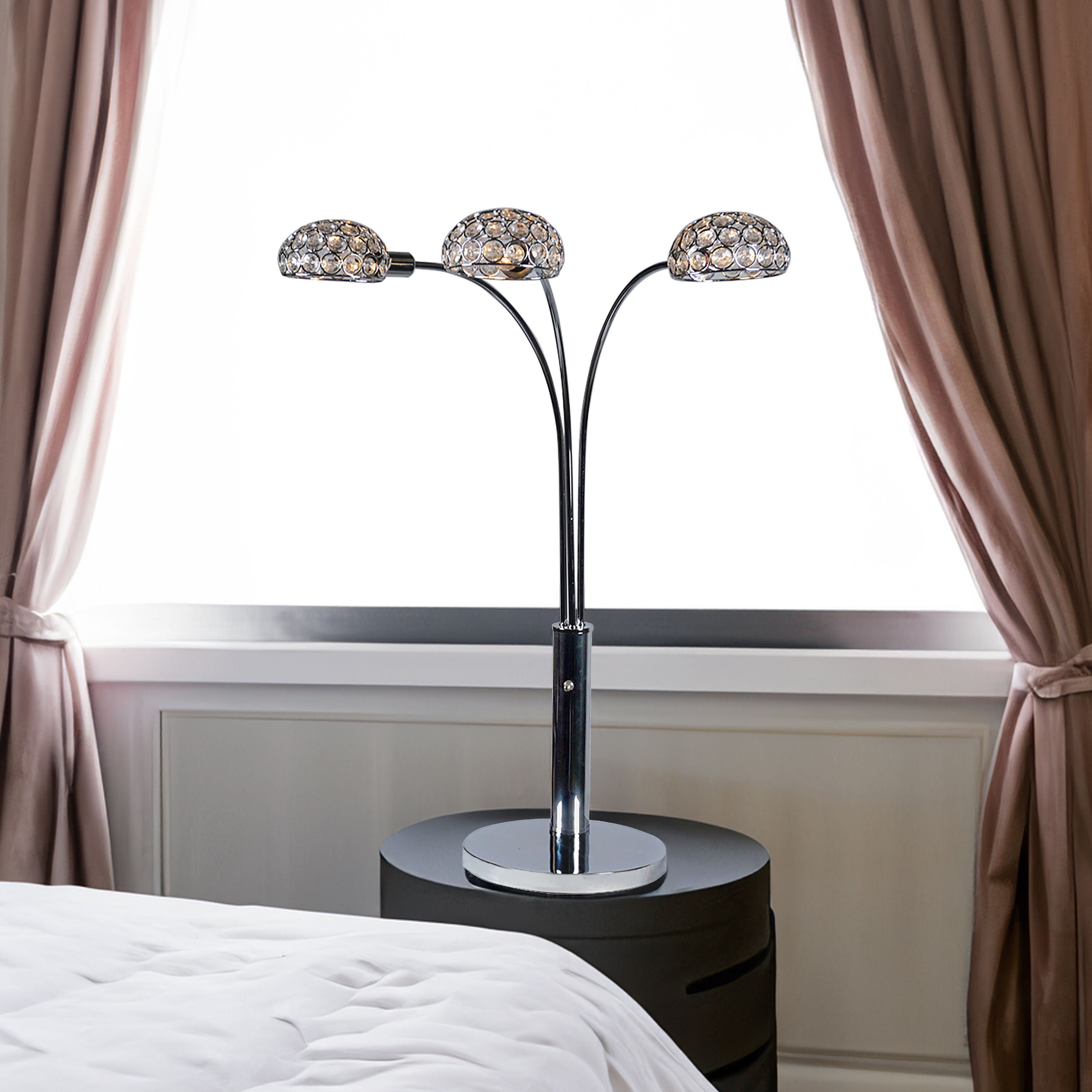 32.5" Height Table Lamp - Pearl Silver
