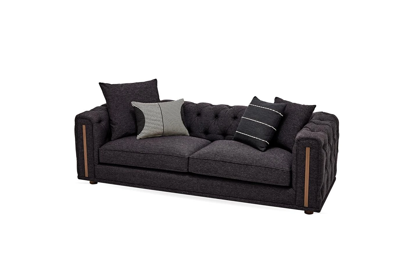 Sirona 3-Seater Sofa (Black)