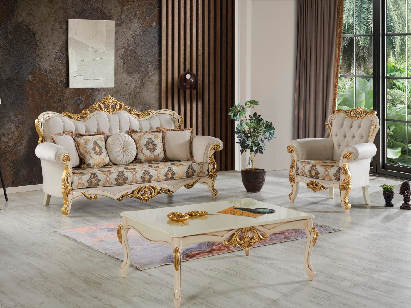 Buse Traditional Living Room Set