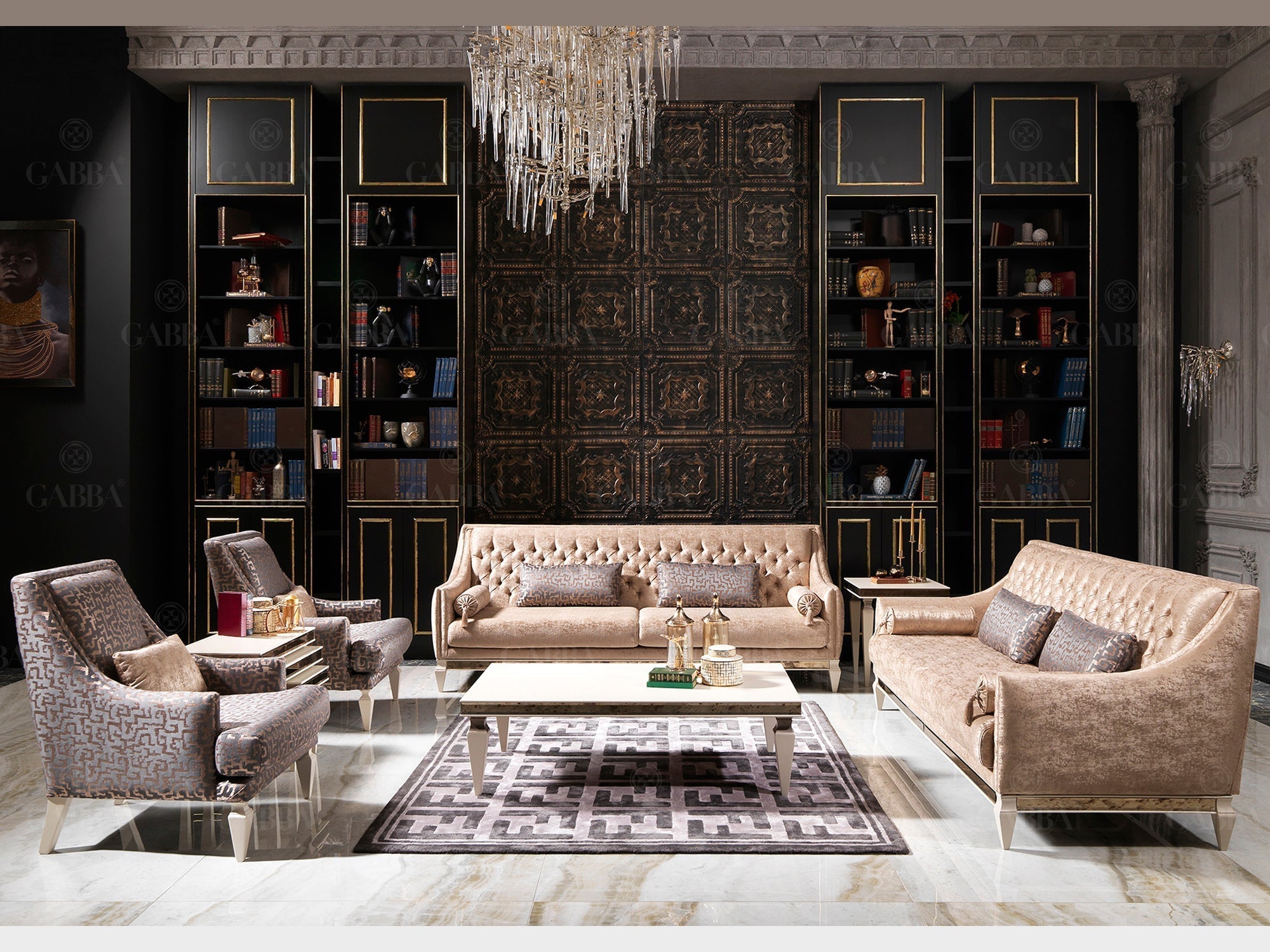 Carmen 55" Wide Coffee Table