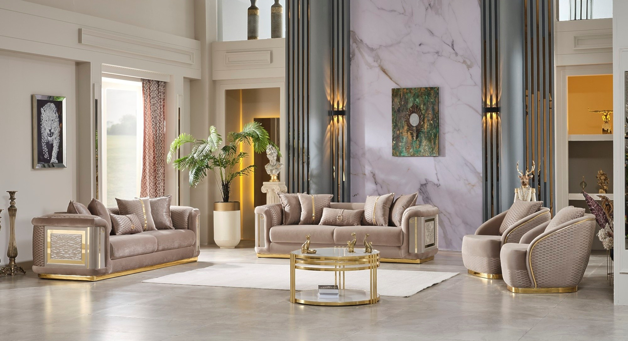 Elegance Stationary Living Room Set