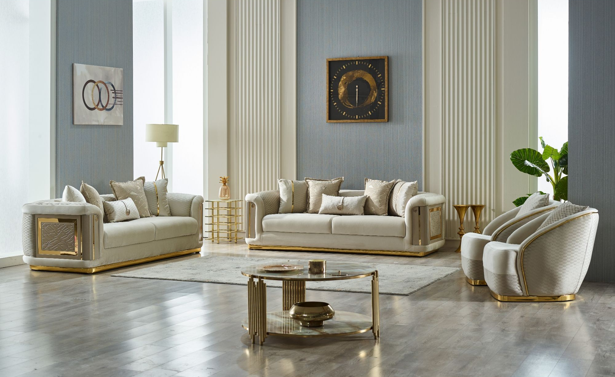 Elegance Stationary Living Room Set