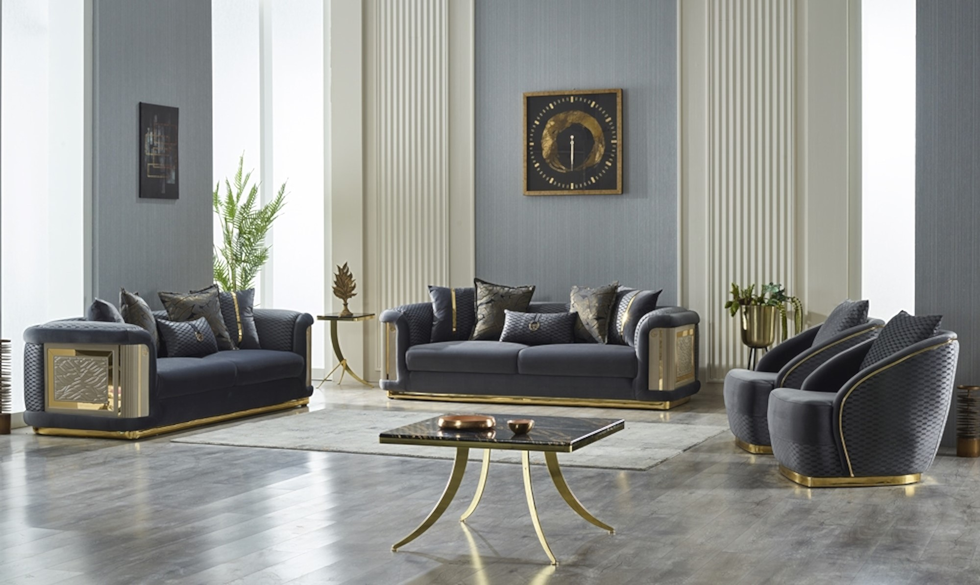 Elegance Stationary Living Room Set