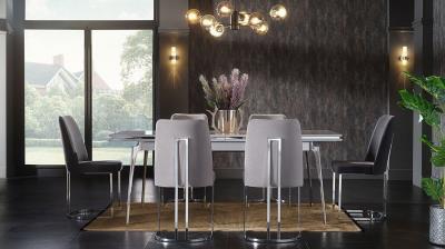 Loretto Expandable Dining Table (Loretto Hg Gray)