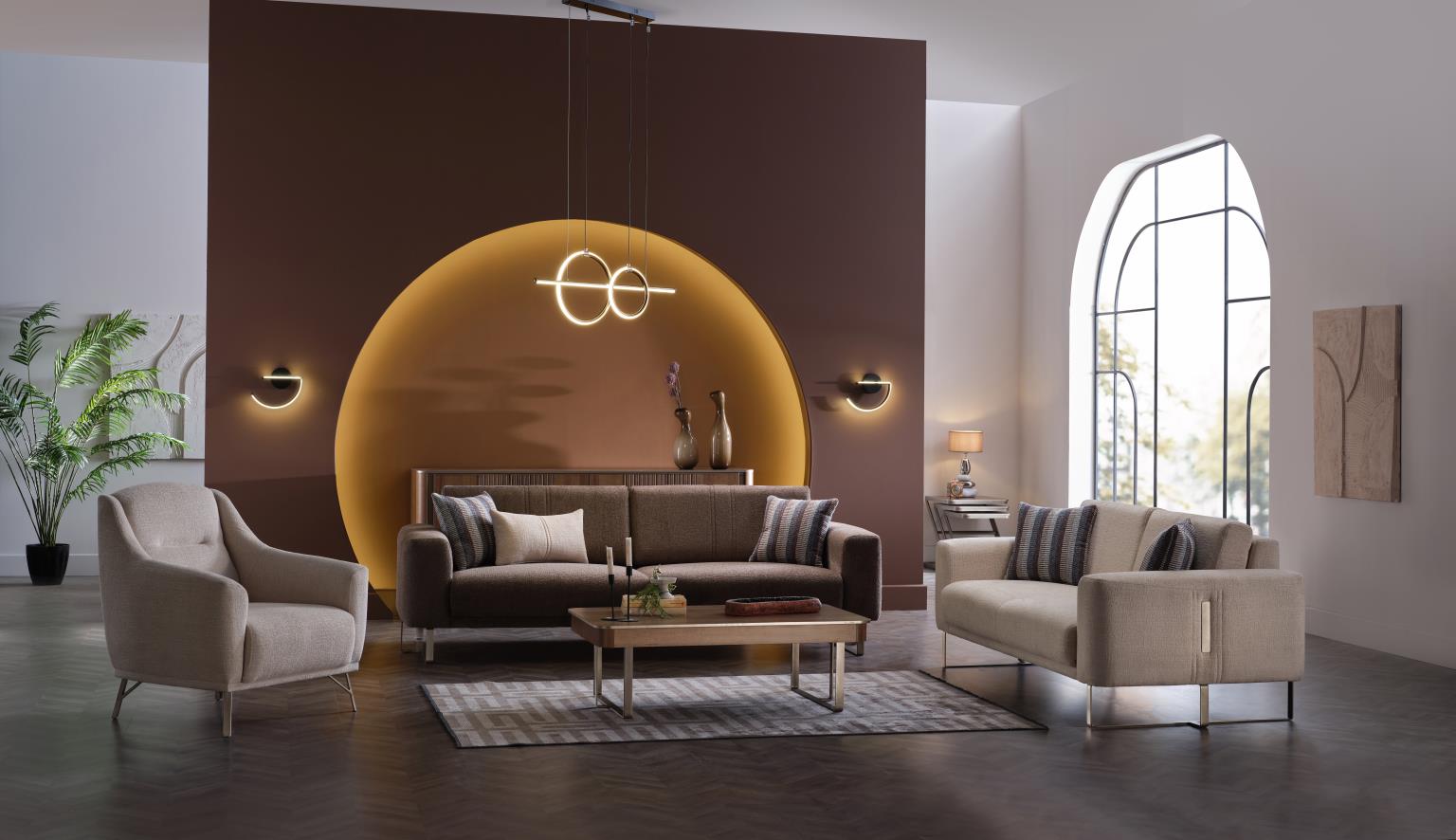 Mirante Living Room Set (Beatto Cream)