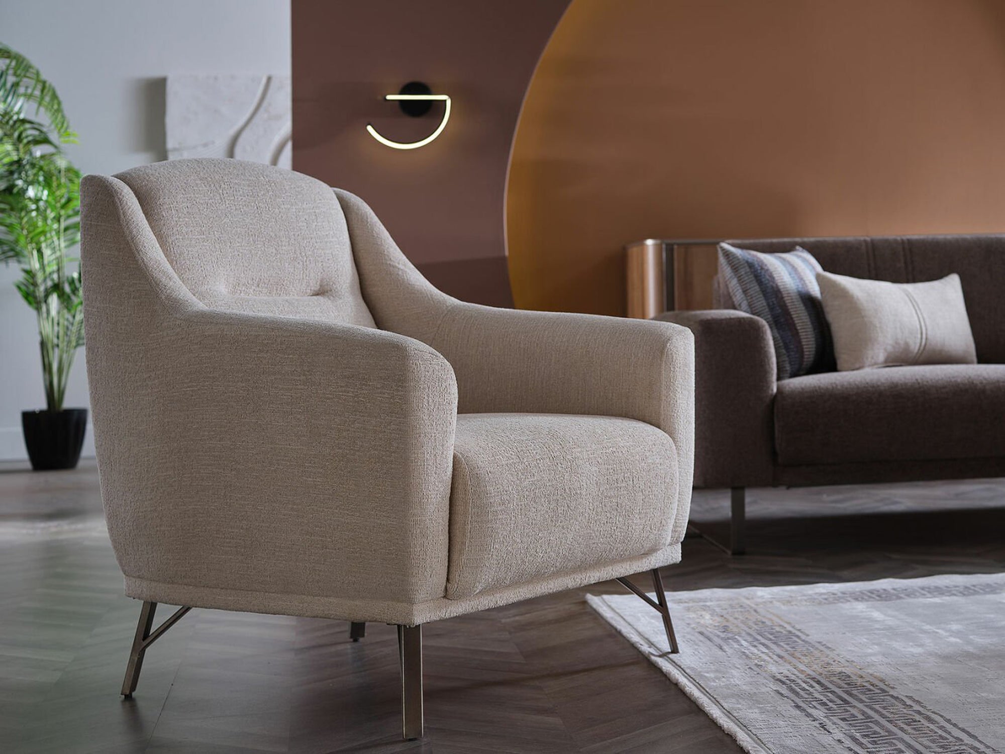 Mirante Living Room Set (Beatto Cream)