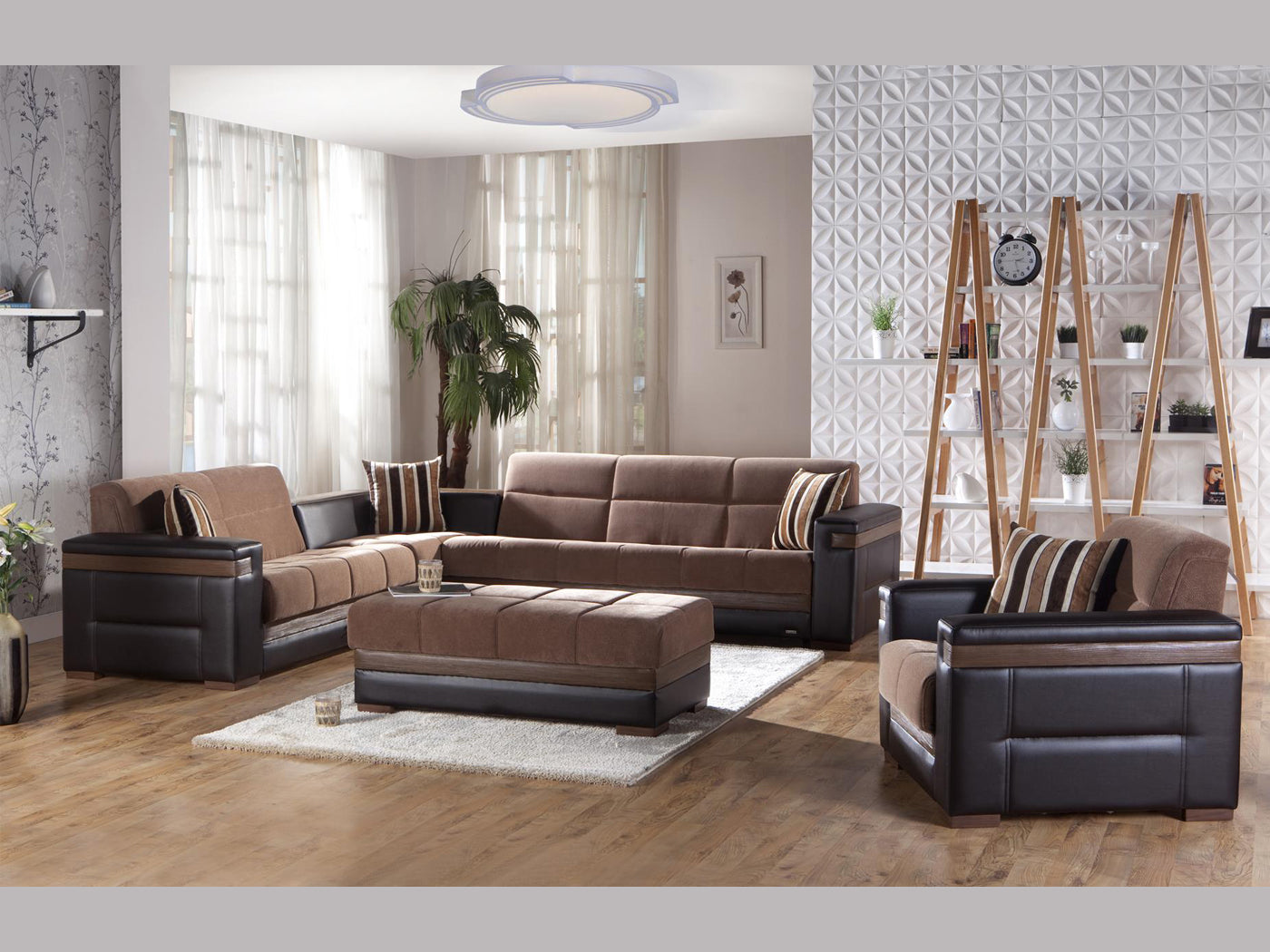 Moon Sectional (Platin Mustard) 4 Pieces