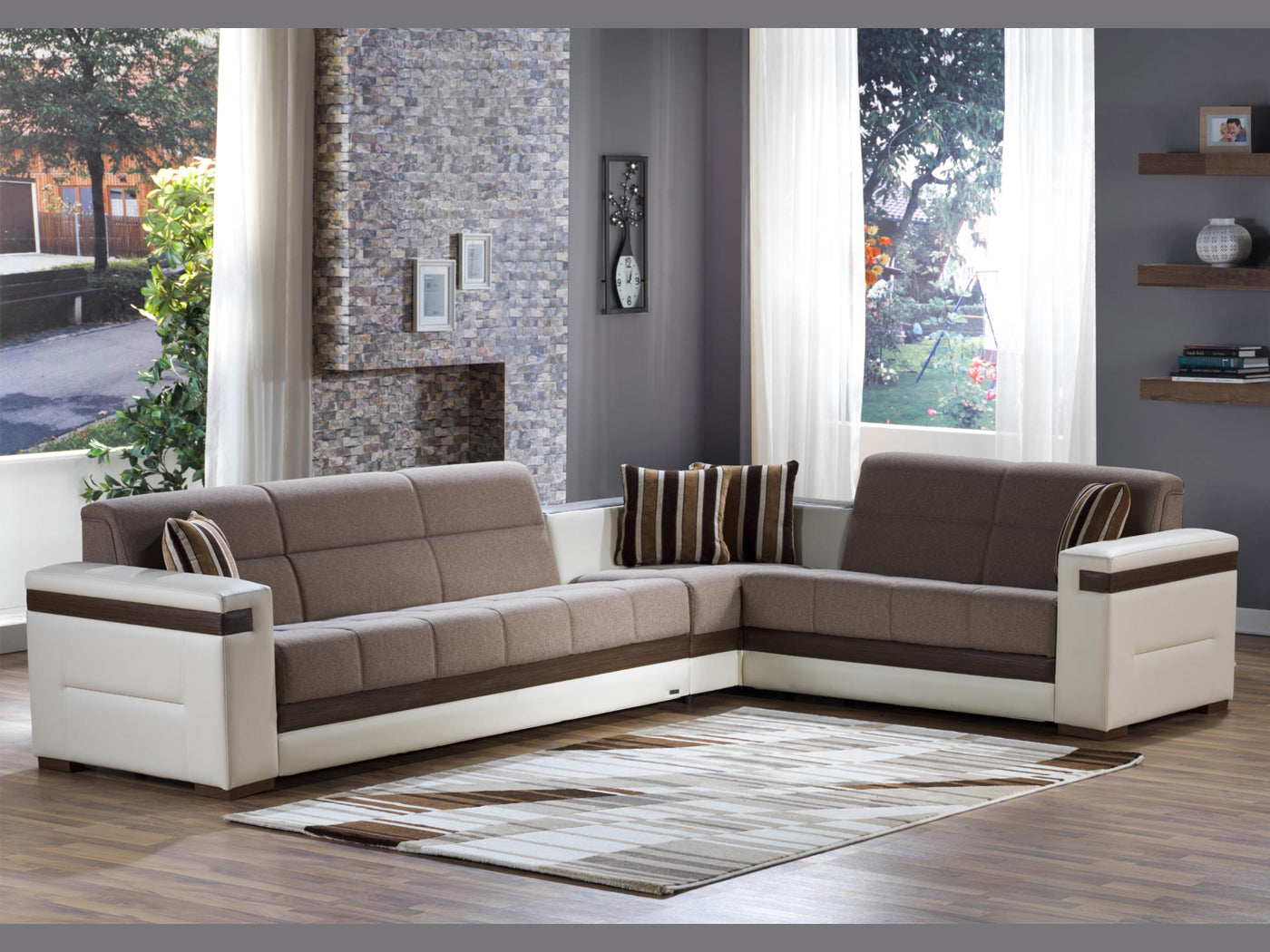 Moon Sectional (Platin Mustard) 4 Pieces