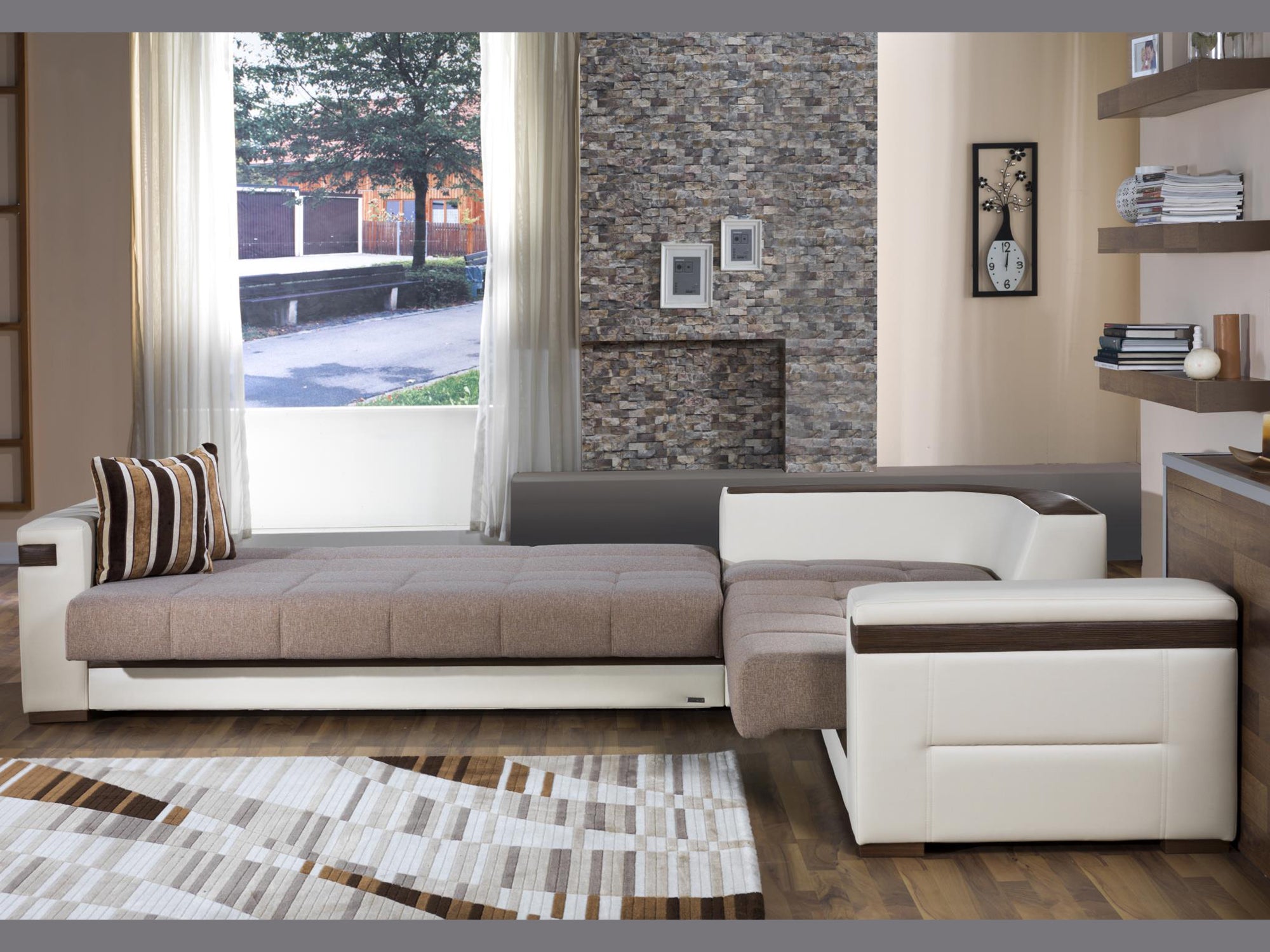 Moon Sectional (Platin Mustard) 4 Pieces