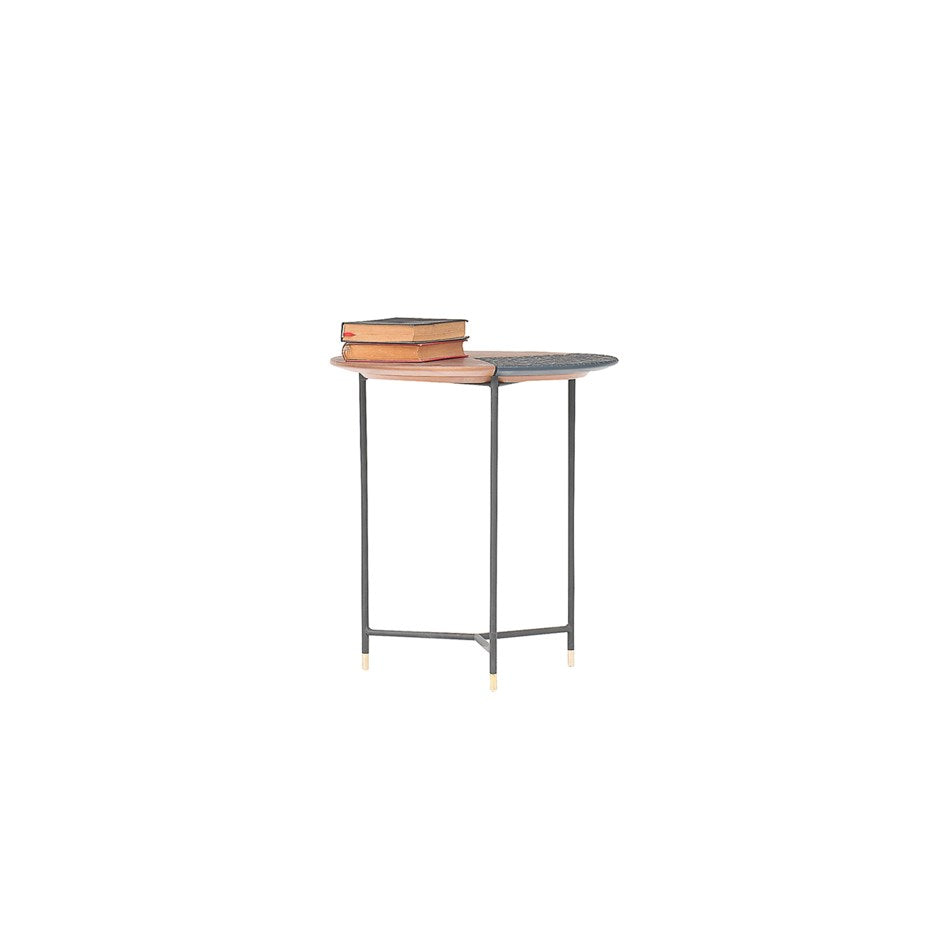 Netha Side Table Round (Light Brown)