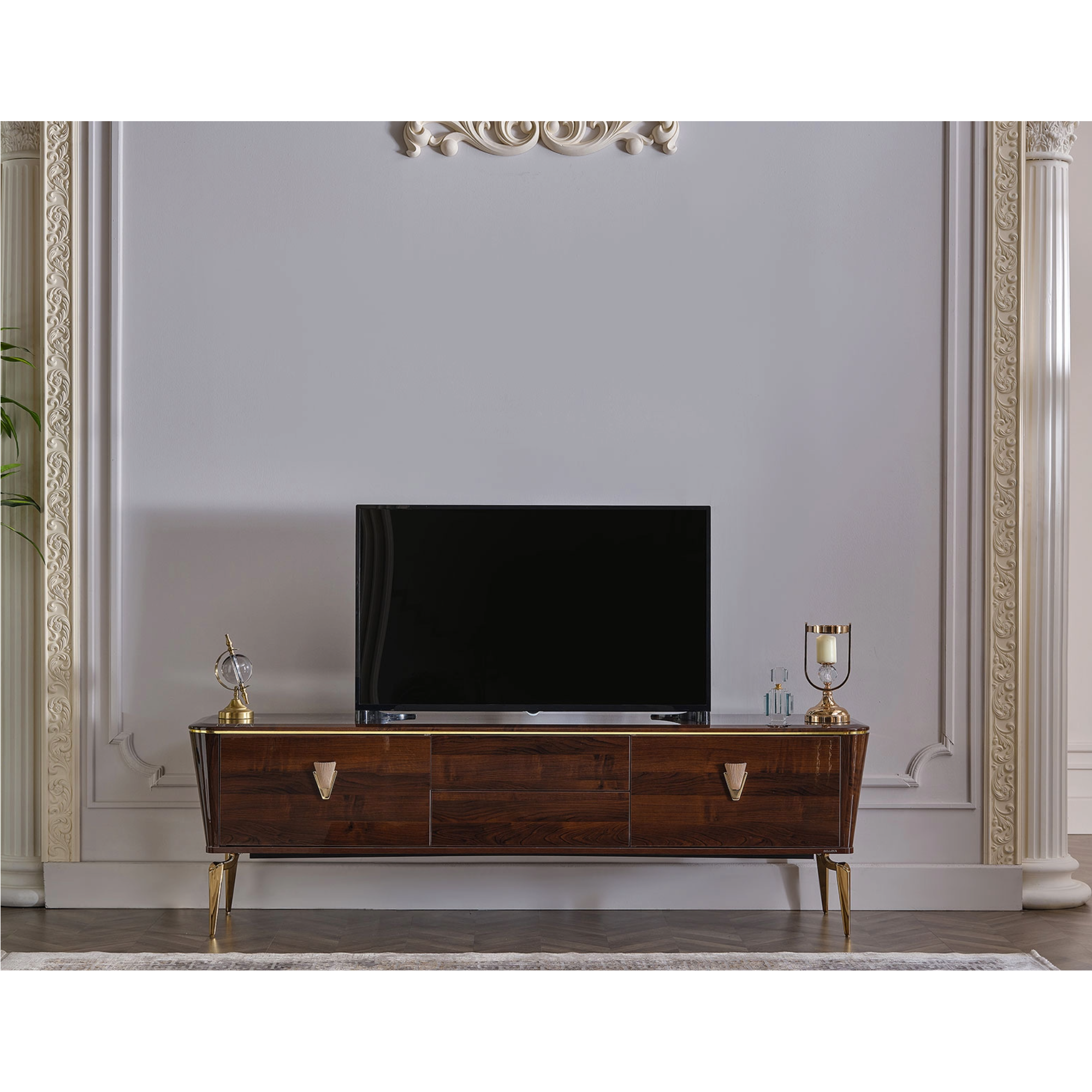 Plaza Tv Stand (Walnut)
