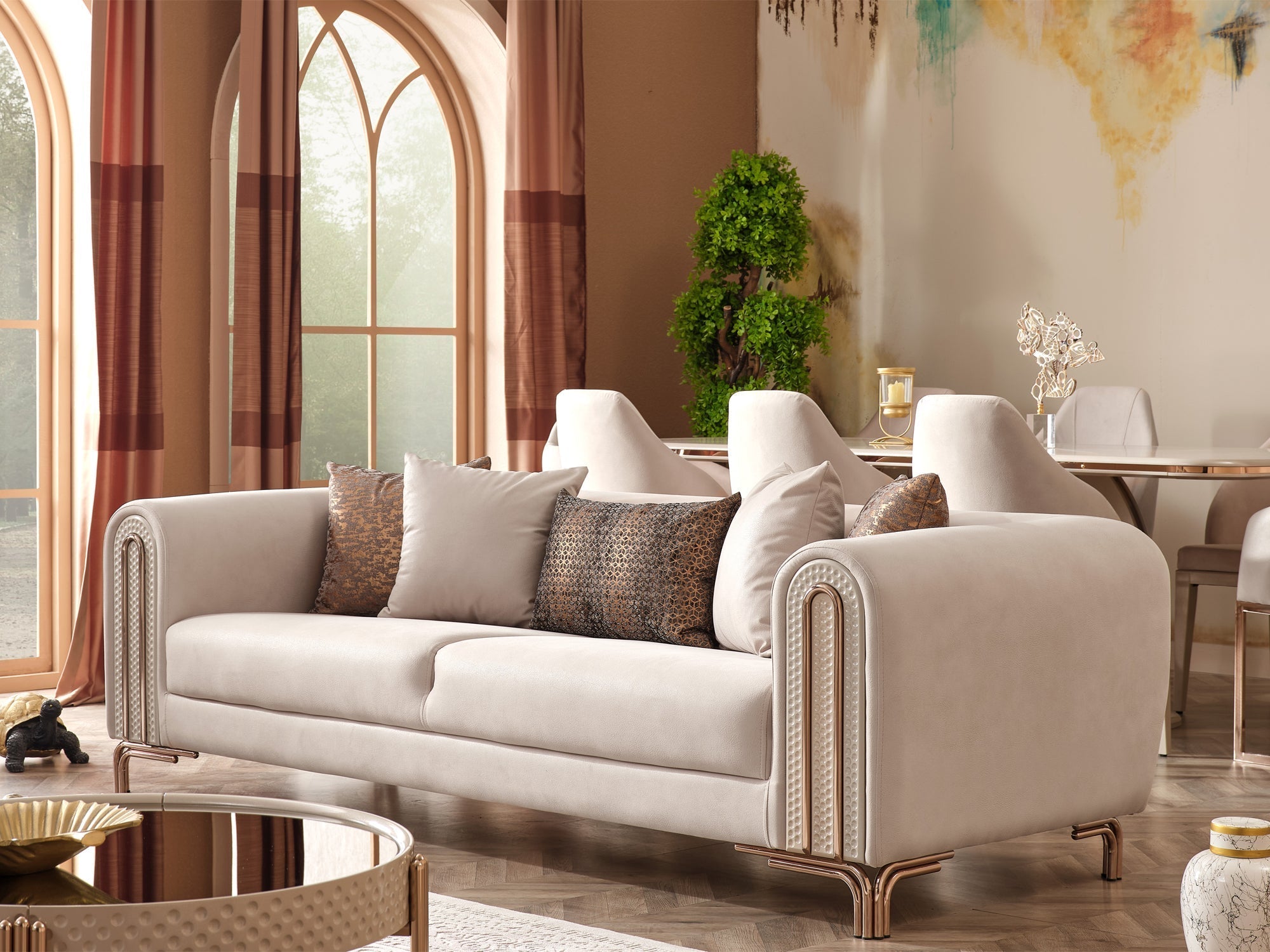 Paris Stationary Living Room (Cream)