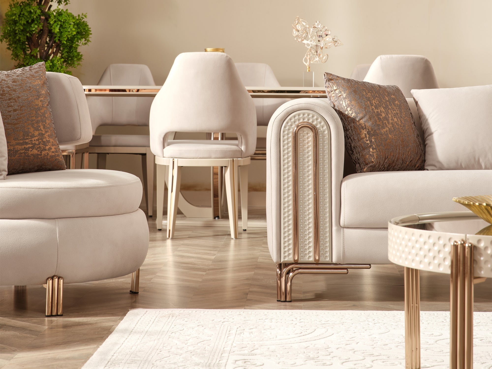 Paris Stationary Living Room (Cream)