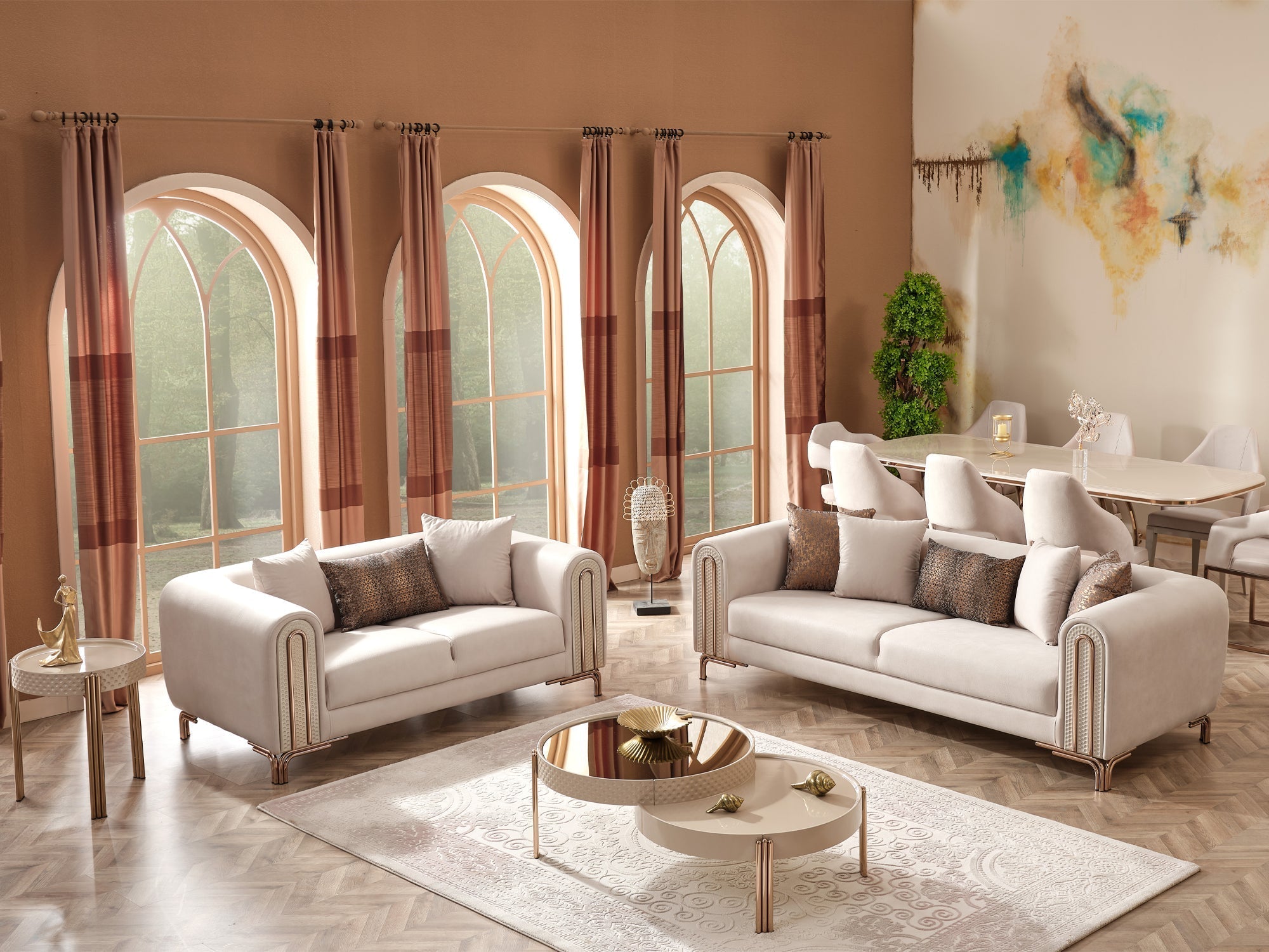 Paris Stationary Living Room (Cream)