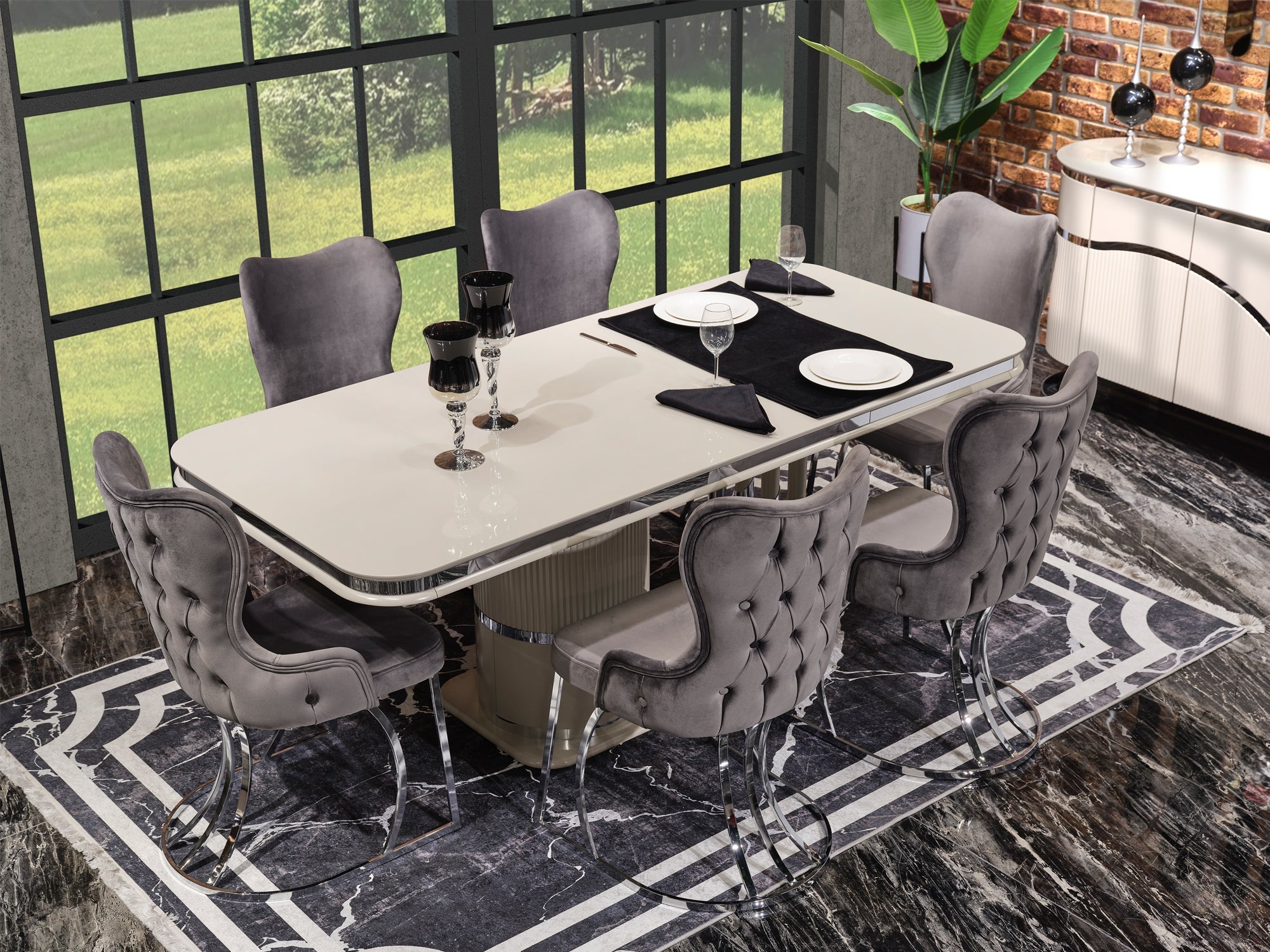 Prag 6 Person Dining Room Set