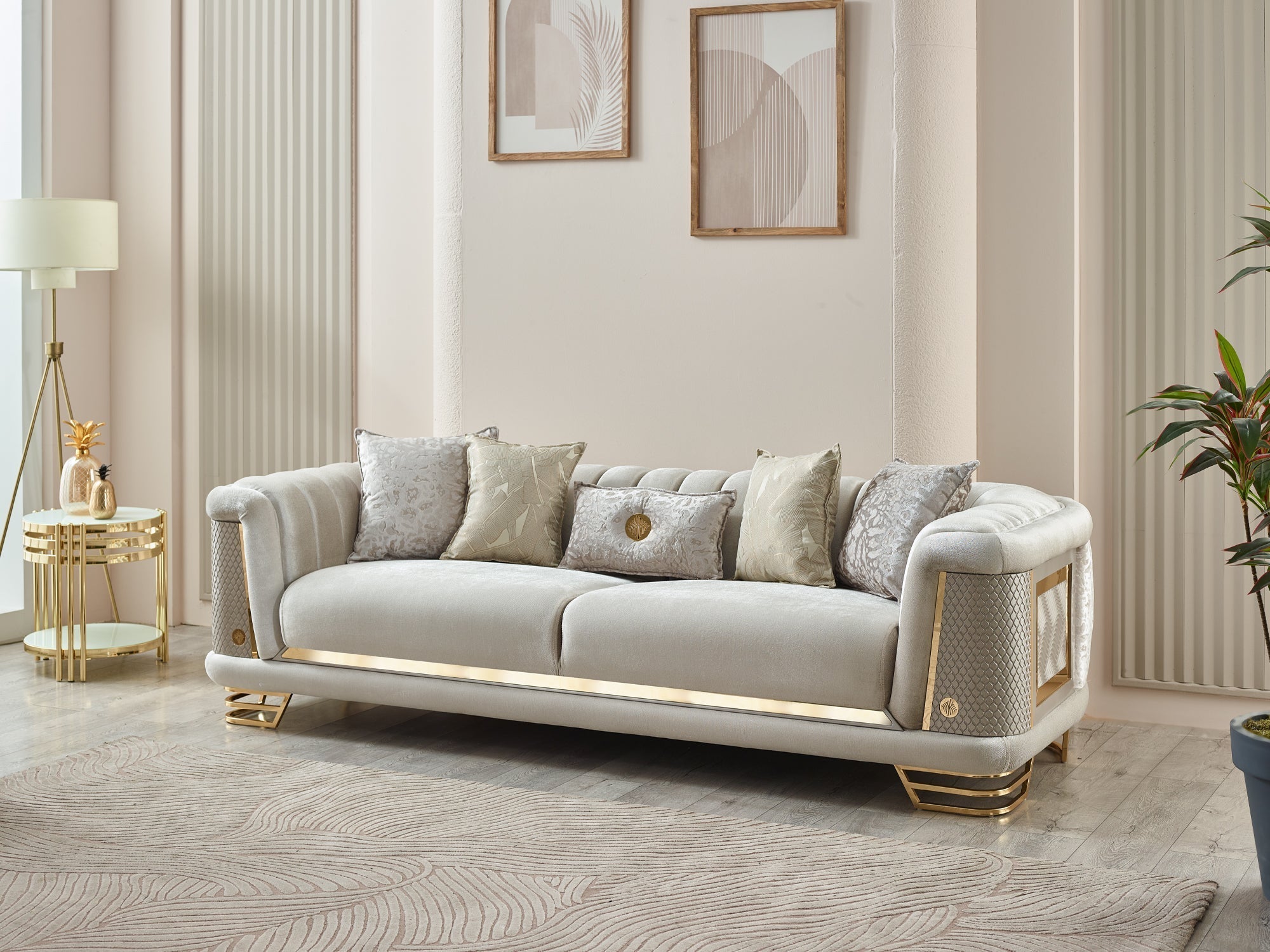 Romances 98" Wide Square Arm Sofa