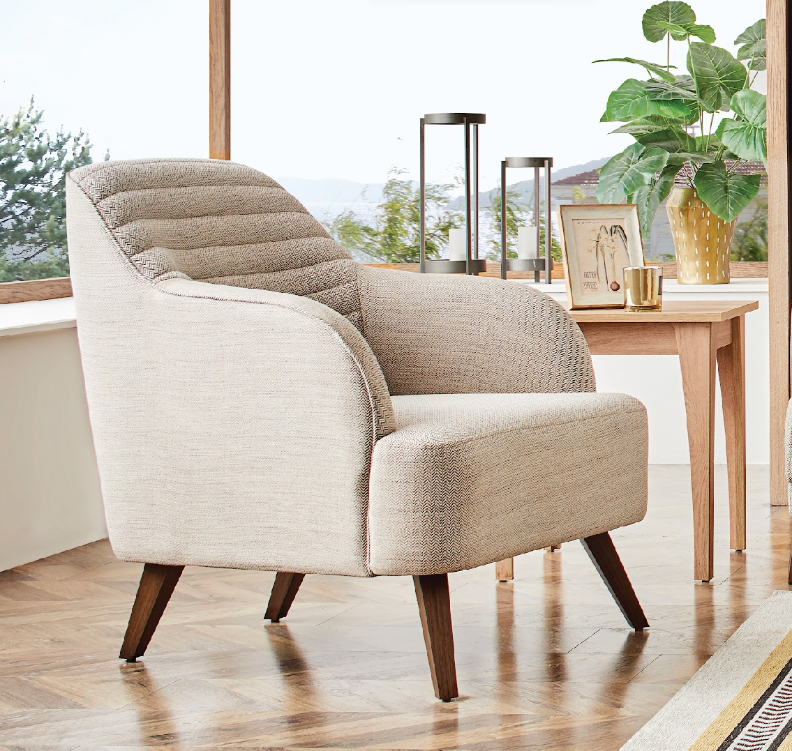 Taupe Colt Feather Sona Armchair