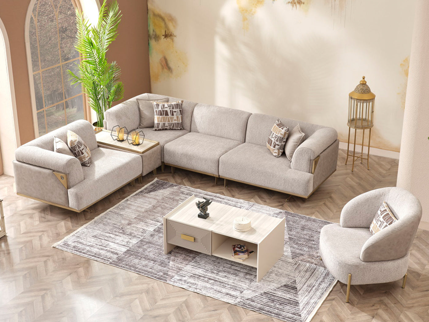 Urla Modular Sectional Cream