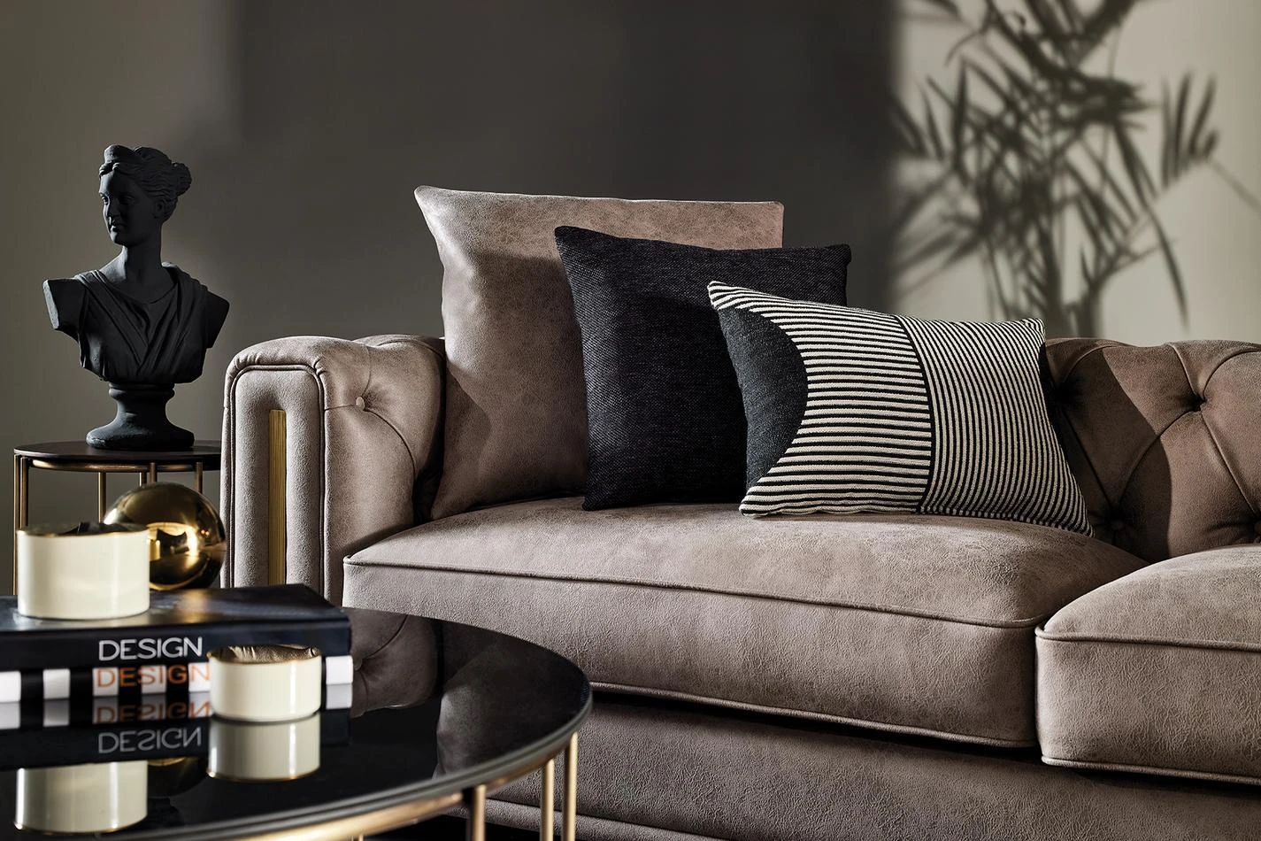 Sirona 3.5-Seater Sofa (Dark Taupe)