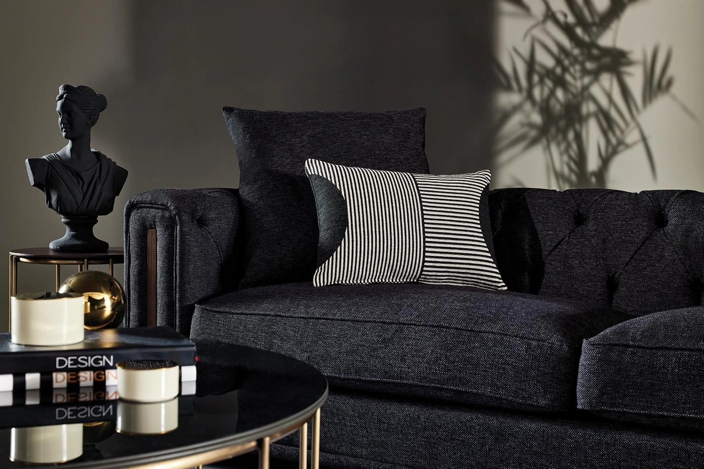 Sirona 3-Seater Sofa (Black)