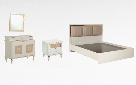 Mistral Opak White Queen Storage Bedroom Set