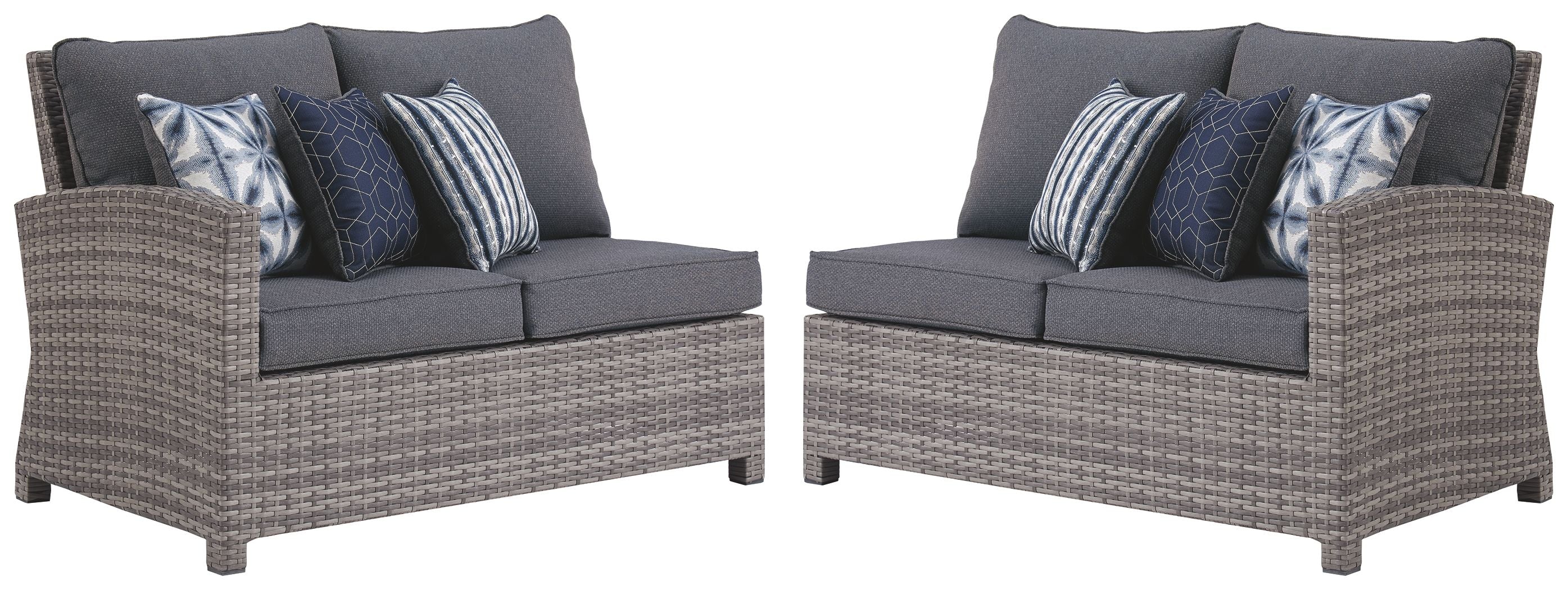 Salem - Gray - Raf / Laf Loveseat W/Cush (Set of 2)