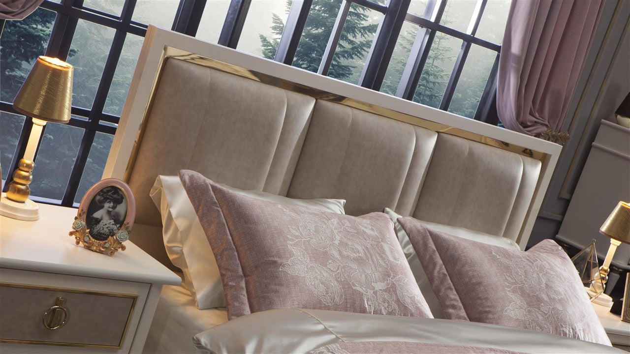 Mistral Opak White Queen Storage Bed