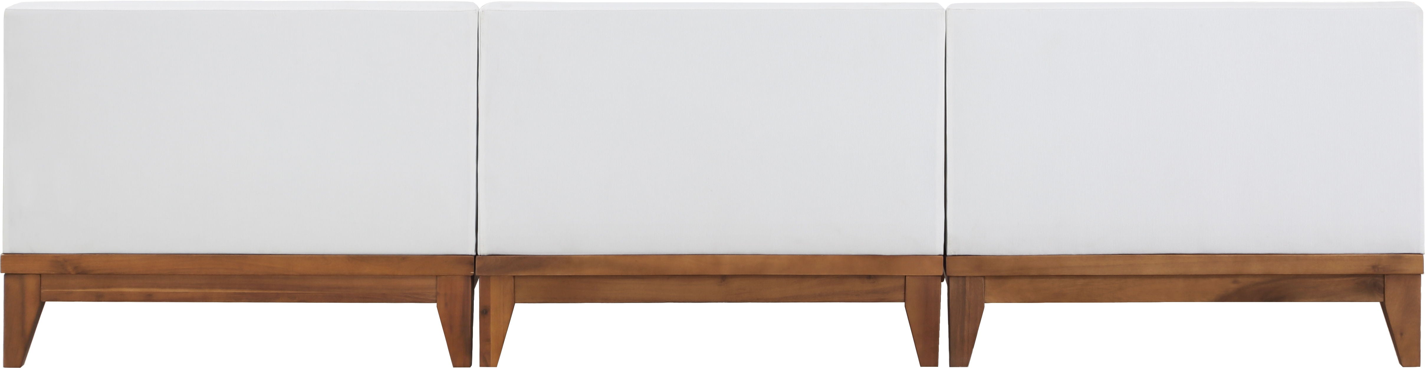 Rio - 3 Seat Modular Armless Sofa - Off White