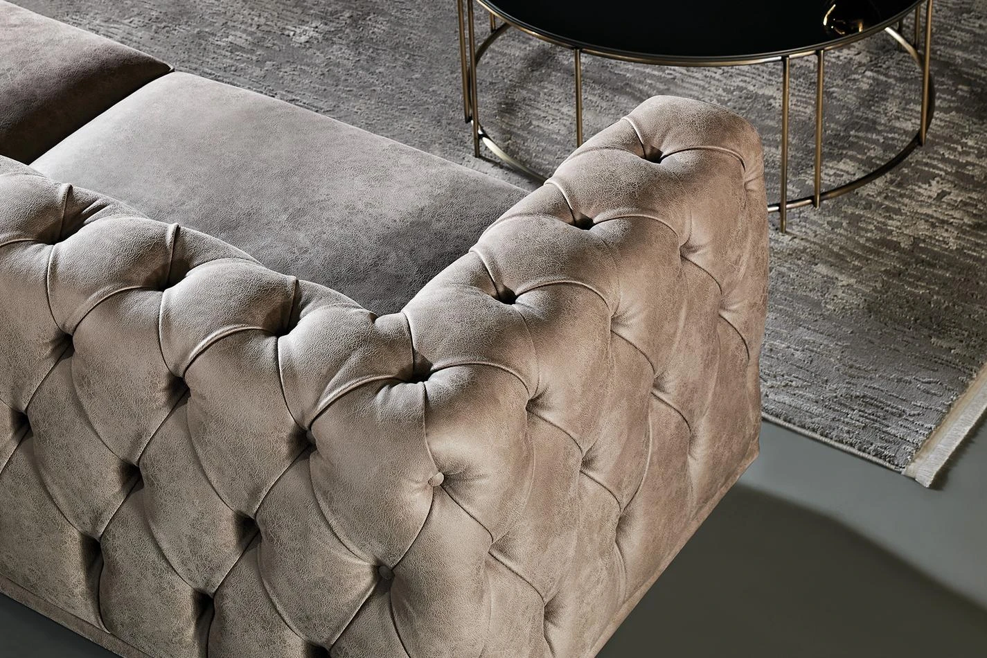 Sirona 3.5-Seater Sofa (Dark Taupe)