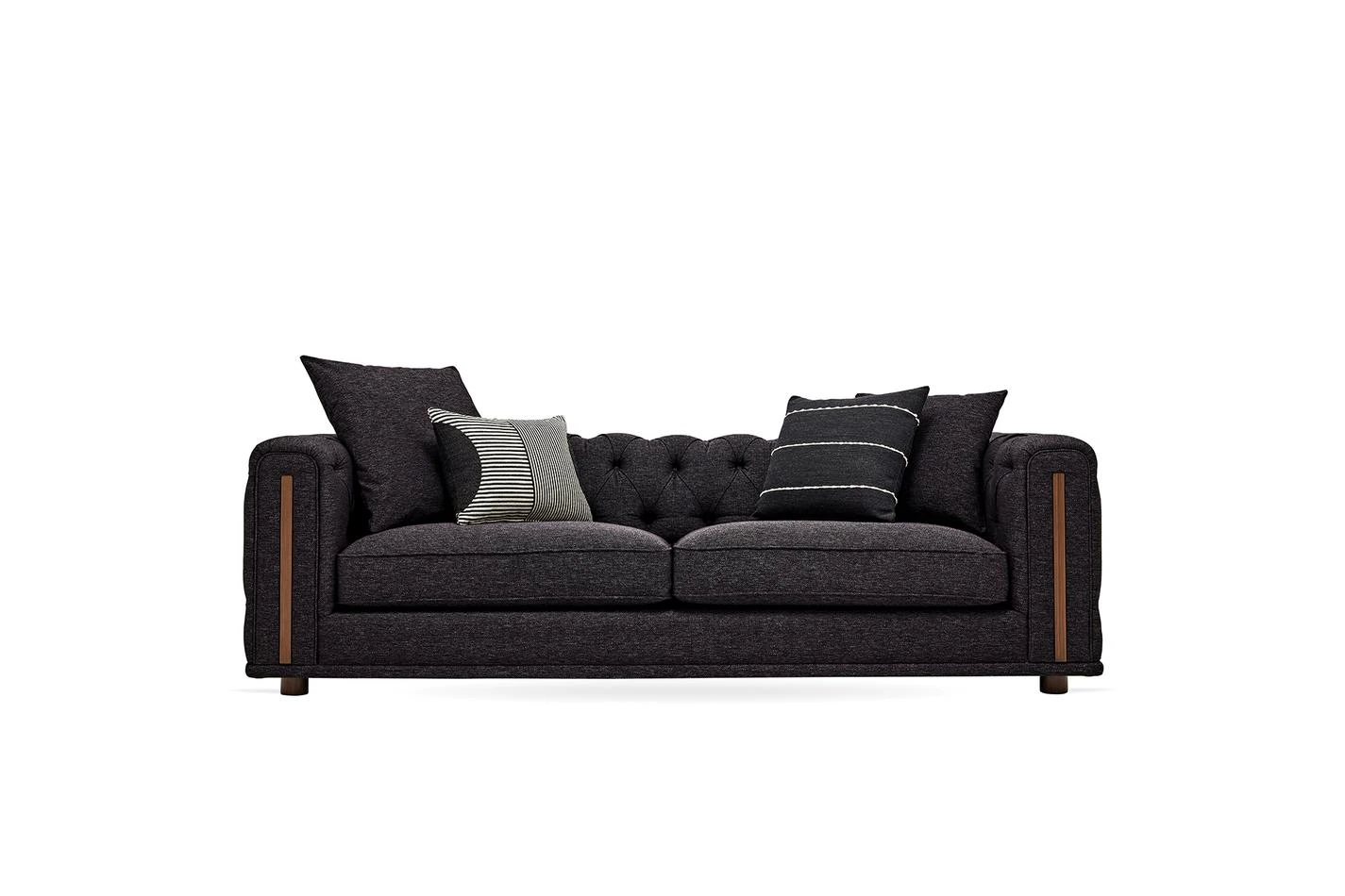 Sirona 3-Seater Sofa (Black)