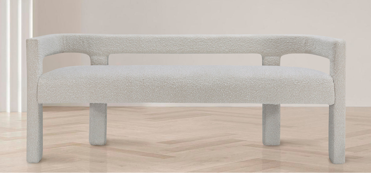 Athena - Boucle Fabric Bench