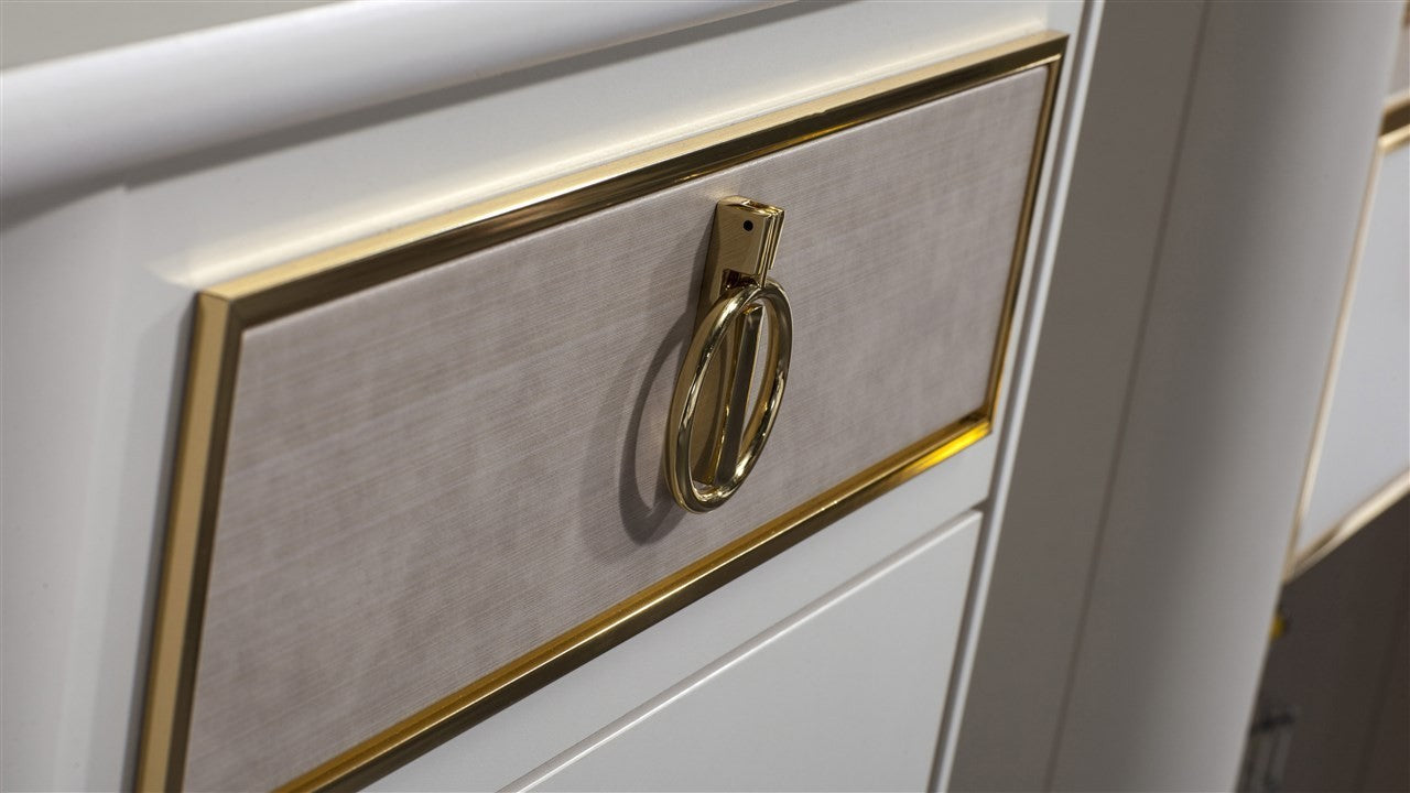 Mistral Opak White Nightstand