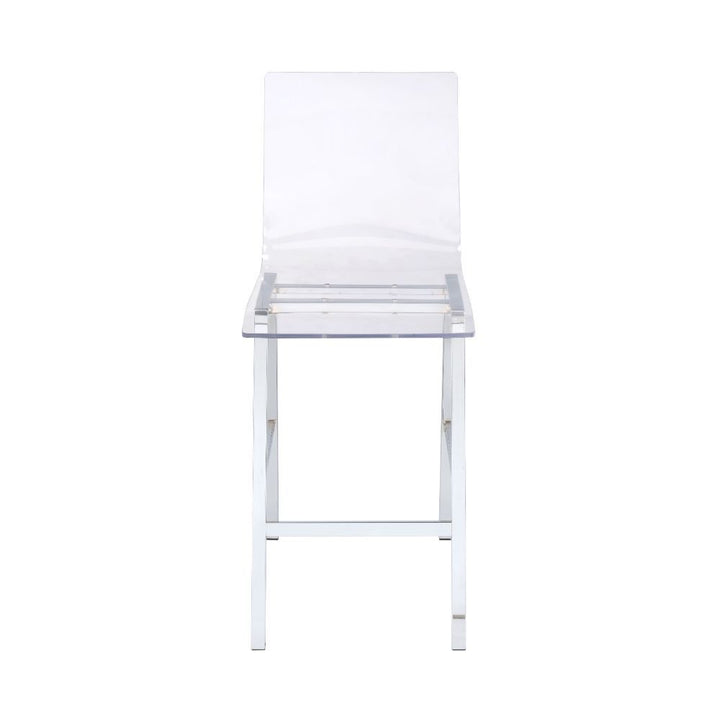 Nadie - Counter Height Chair (Set of 2) - Clear Acrylic & Chrome