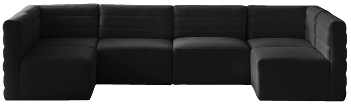 Quincy - Modular Sectional 6 Piece - Black - Fabric