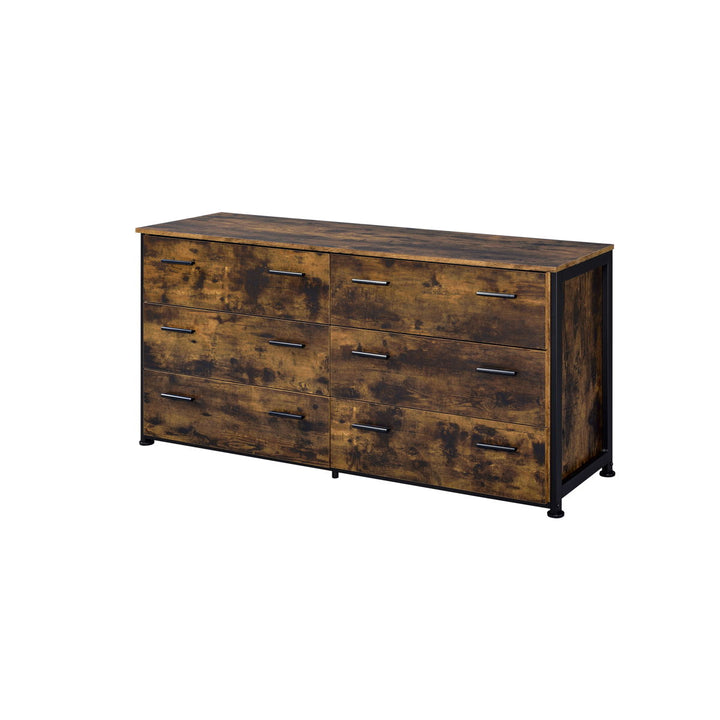 Juvanth - Dresser - Rustic Oak & Black Finish