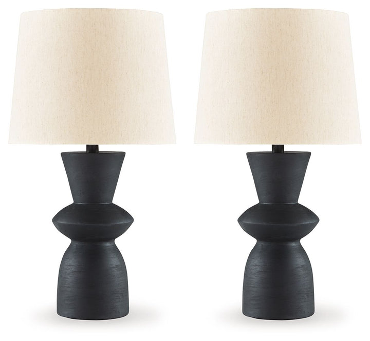 Scarbot - Distressed Black - Paper Table Lamp (Set of 2)