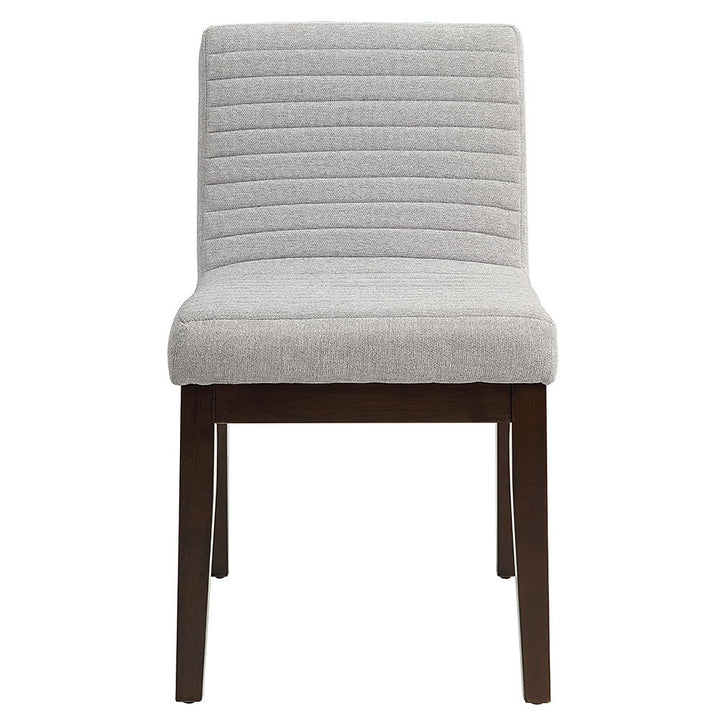 Edwyn - Side Chair (Set of 2) - Gray Fabric & Brown Finish