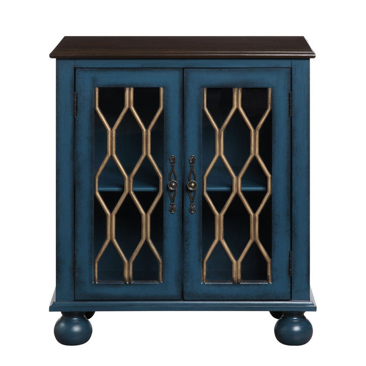 Lassie - Accent Table - Antique Blue Finish