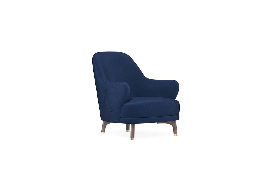 Navy Blue Colt Feather Navona Armchair