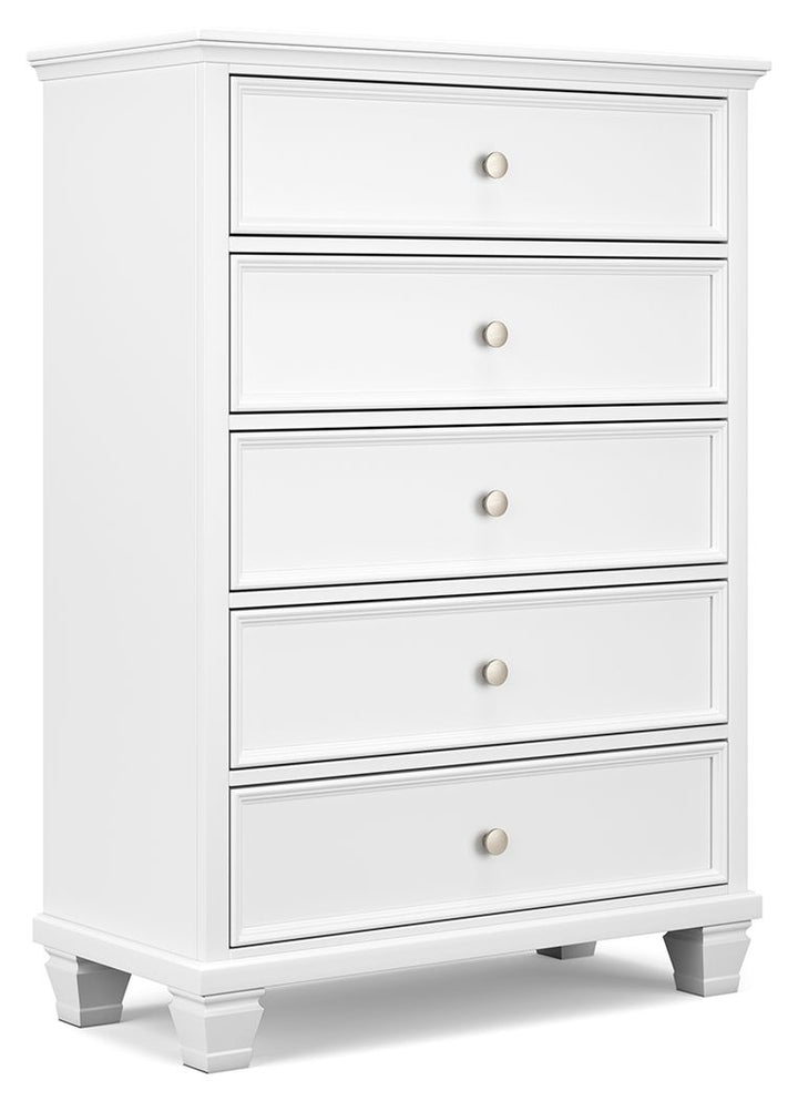 Fortman - White - Five Drawer Chest