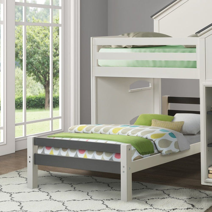 Ratana - Twin Bed - Gray & White