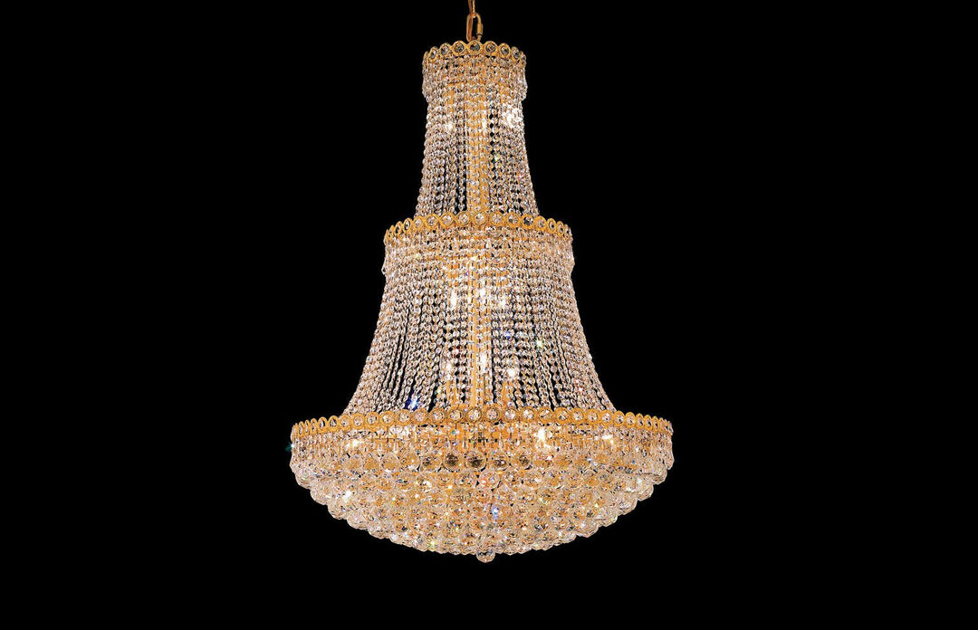 1036H30G 30X48 LIGHT 24K GOLD CHANDELIER