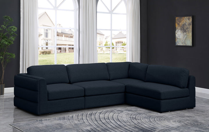 Beckham - Modular Sectional 4 Piece - Navy - Fabric